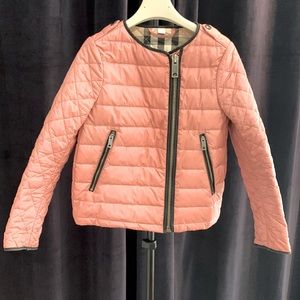 Beautiful Burberry designer pink quilted jacket in Size 8Y.
